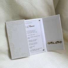 Invitation Card With Hard Cover Embossing Thank You Card Customized